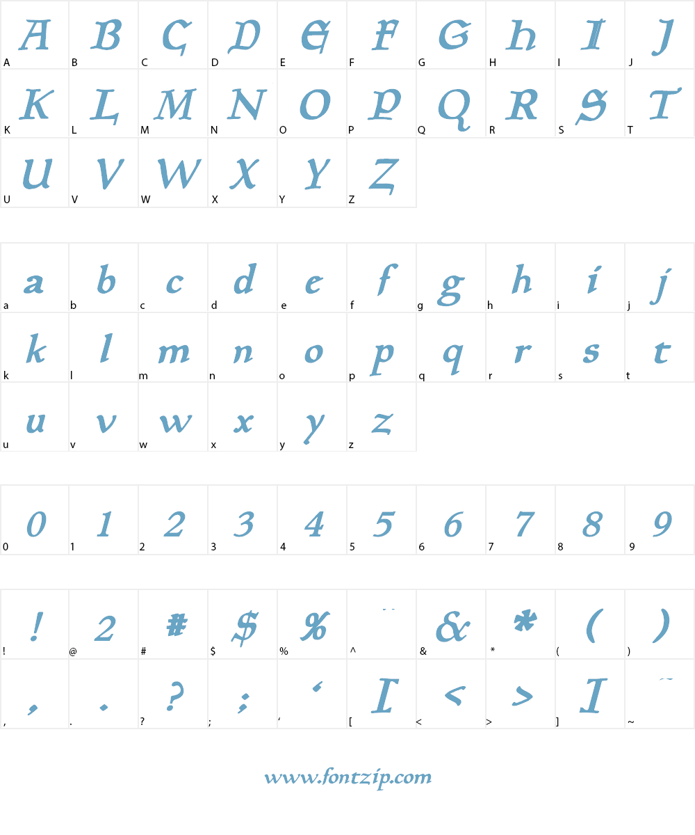 Planewalker Font Character
